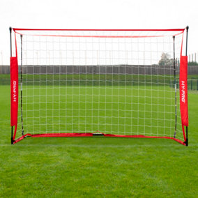 Hy-Pro 6ft x 4ft Box Football Goal, Collapsible, Quick set up, Portable, Carry Bag and Secure Pegs