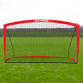 Hy-Pro 9ft x 5ft Pop Up Flexi Football Goal, Portable Football Goal with Carry Bag for Indoor Outdoor Kids Adults