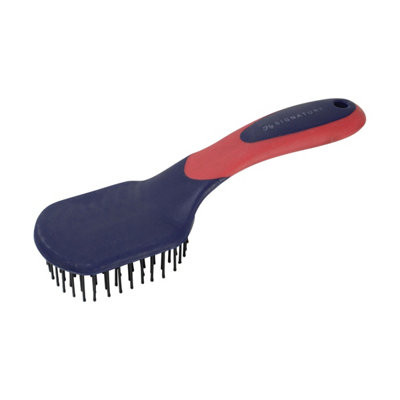 Hy Signature Horse Mane and Tail Brush Navy/Red (One Size) DIY at B&Q