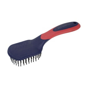 Hy Signature Horse Mane and Tail Brush Navy/Red (One Size)