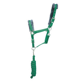 Hy Sport Active Horse Headcollar and Leadrope Emerald Green (Full)