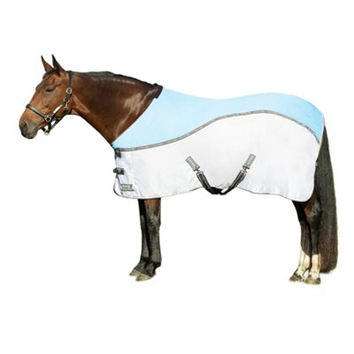Hy StormX Empra MeshX Flow Standard-Neck Horse Cooler Rug Light Blue ...