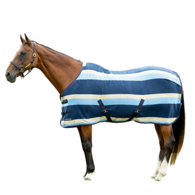 Hy StormX Empra Newmarket Standard-Neck Horse Fleece Rug Navy/Blue
