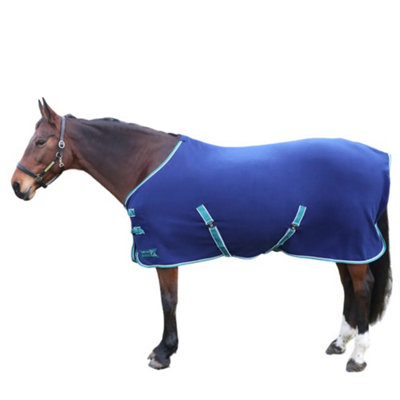 Hy StormX Empra Opulence Standard-Neck Fleece Horse Rug Navy (6 3