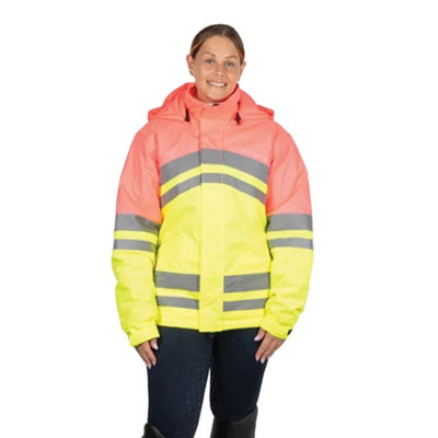 Hy Unisex Adult Reflector Two Tone Jacket Pink/Yellow (XL)