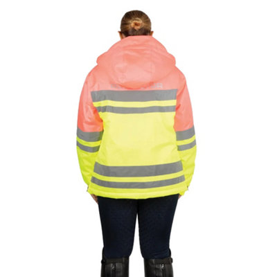 Hy Unisex Adult Reflector Two Tone Jacket Pink/Yellow (XL)