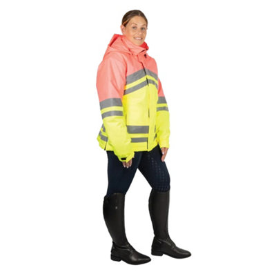 Hy Unisex Adult Reflector Two Tone Jacket Pink/Yellow (XL)
