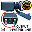 Hybrid LNB 4 Output For Sky Q Freesat 4k G3 Box Fits MK4 Zone 1 Or 2 Satellite