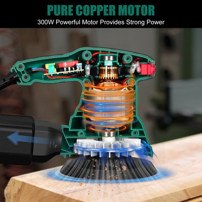 HYCHIKA Powerful Round Sander with Variable Speed Control