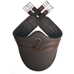 HyCOMFORT Waffle Stud Girth Brown (44in)