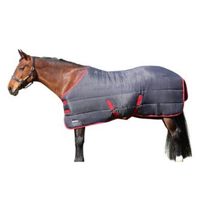 HYCONIC Standard-Neck 250g Horse Stable Rug Charcoal/Red (5 9