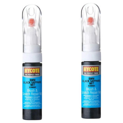 Hycote Colour Touch Up Brush Paint BMW Black Sapphire (Metallic) 12.5ml ...