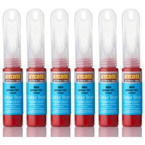 Hycote Colour Touch Up Brush Paint  BMW Bright Red 12.5ml Perfect Finish x6