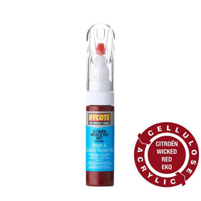 Hycote Colour Touch Up Brush Paint Citroen Wicked Red (Metallic) 12.5ml x6