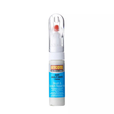 Hycote Colour Touch Up Brush Paint XCAD409 Audi Amalfi White 12.5ml
