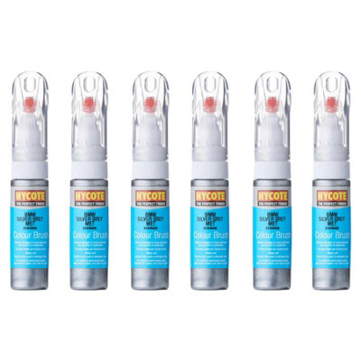 Hycote Colour Touch Up Brush Paint XCBM406 BMW Silver Grey (Metallic) 12.5ml x6