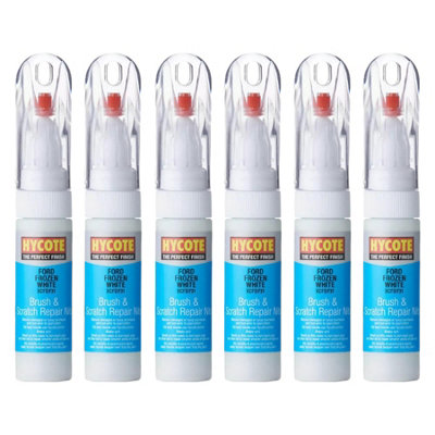 Hycote Colour Touch Up Brush Paint XCFD731 Ford Frozen White 12.5mL Repair x6