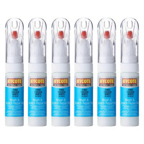 Hycote Colour Touch Up Brush Paint XCFD731 Ford Frozen White 12.5mL Repair x6