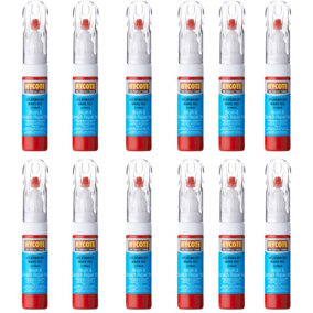 Hycote Colour Touch Up Brush Paint XCVW606 Volkswagen Mars Red 12.5ml x12