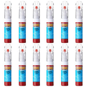 Hycote Colour Touch Up Brush Paint XCVX092 Vauxhall Flame Red 12.5mL Repair x12