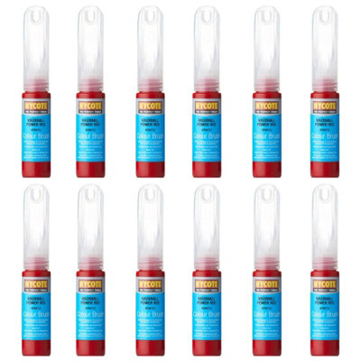 Hycote Colour Touch Up Brush Paint XCVX712 Vauxhall Power Red 12.5ml x12