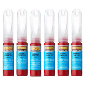 Hycote Colour Touch Up Brush Paint XCVX712 Vauxhall Power Red 12.5ml x6