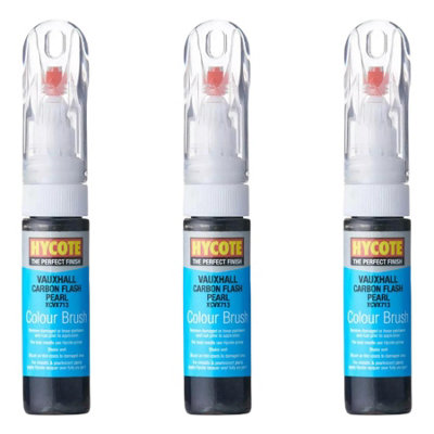 Hycote Colour Touch Up Brush Paint XCVX713 Vauxhall Carbon Flash 12.5ml x3