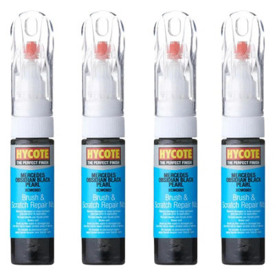 Hycote Touch Up Brush Paint Mercedes Brilliant Silver (Metallic) 12.5ml x4