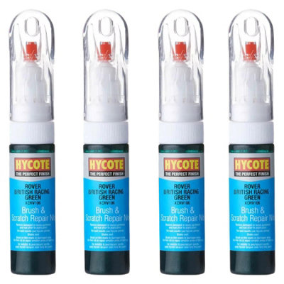 Hycote Touch Up Brush Paint Rover British Racing Green (Metallic) 12.5ml x4
