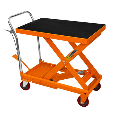 500kg Trolley Cart Scissor Lift Hydraulic Table, Commercial Workshop Tool Bench
