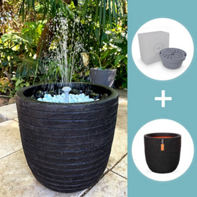 Hydria 3-in-1 Bundle Deal. Hydria + Capi Ball Planter + Mindfulness Pebbles Collectible - Turn Any Pot Into A Fountain In Minutes
