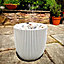 Hydria Water Feature Greek Ivory Bundle. Hydria + Capi Ball Groove Ivory Planter - Turn Any Pot Into A Water Feature In Minutes