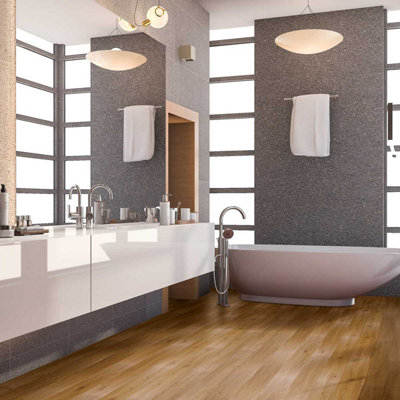 Hydro Step Medium Oak LVT Sample - Waterproof Wood Effect Vinyl Click ...