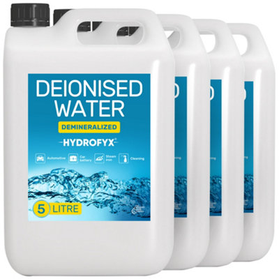 Hydrofyx Deionised Water-4x5 Litre pack Deionised Water