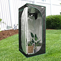 Hydroponic Mylar Indoor Plant GreenHouse Growing Tent with Observation Window 2.296ft W x 2.296ft D x 5.25ft H