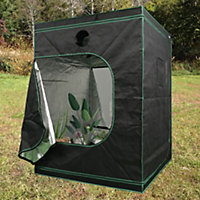 Hydroponic Mylar Indoor Plant GreenHouse Growing Tent with Observation Window 4.92 ft Wx4.92ft Dx6.56ft H