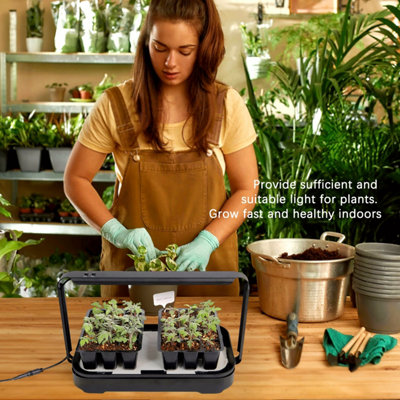 Hydroponics Growing System with Full Spectrum LED Light - Indoor Smart Garden Microgreen & Herb Germinator for Kitchen, Windowsill