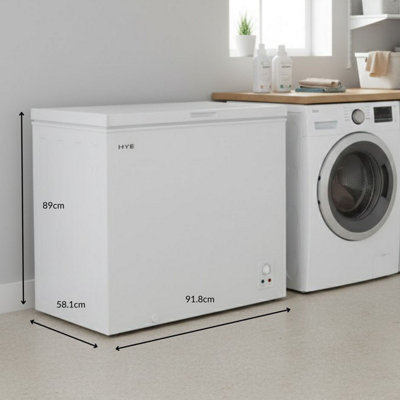 HYE 205 Litre Freestanding Chest Freezer 90cm - White - RF01CF205W24
