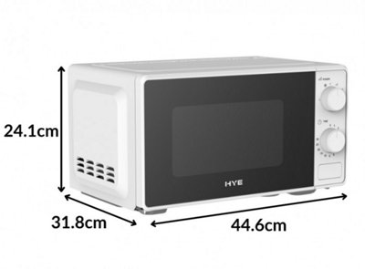 HYE 20L 700W Freestanding Manual Microwave Oven - White - SA01MM207W13