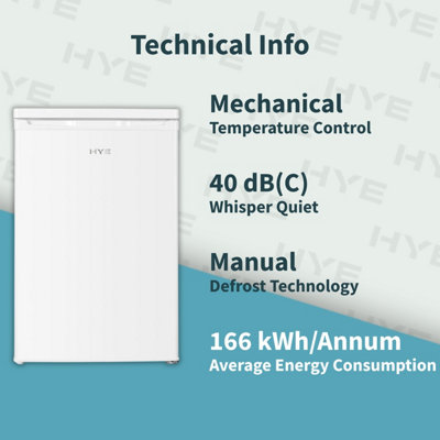 HYE 91 Litre 55cm Freezer - Under Counter - White - RF01UCFR91W01