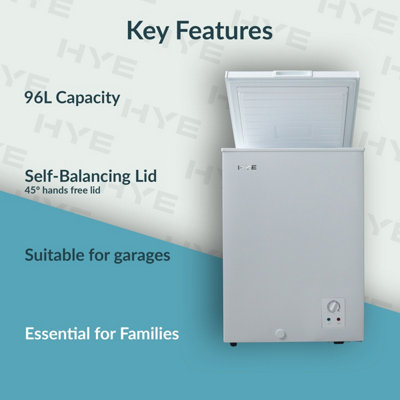HYE 96 Litre Freestanding Chest Freezer 60cm - White - RF01CF96W24