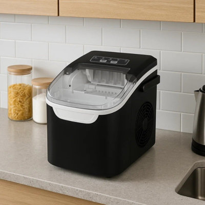 HYE Ice Maker Machine 12KG Per Day Electric Ice Cube Maker Black - IM12KB27