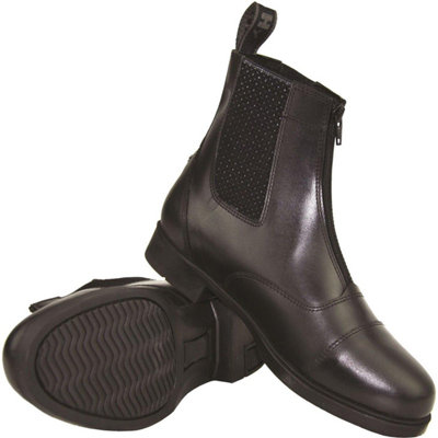 HyLAND Childrens/Kids Canterbury Zip Jodhpur Boots Black (3 UK)