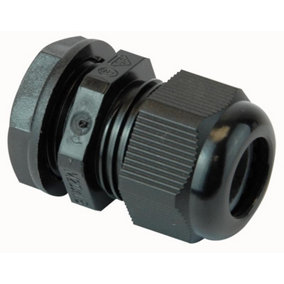 HYLEC - Nylon IP68-Rated Waterproof Cable Gland M20 13mm Black