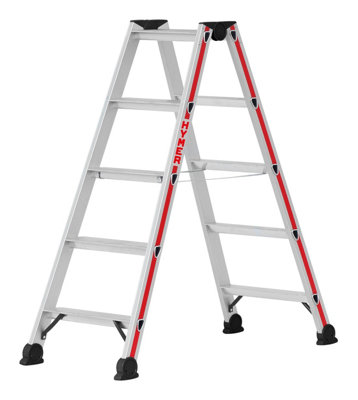 Hymer 4024 Double Sided Step Ladder - 2 x 5 Tread (2.65m)