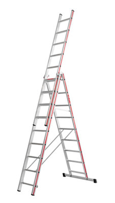 Hymer Aluminium Combination Ladder - 3x9 Rung - Made In Germany