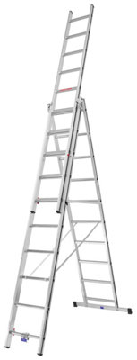 Hymer AluPro Black Line Combination Ladder Fixed Stabiliser Bar - 3x10 Rung (6.52m)