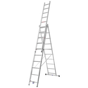 Hymer AluPro Black Line Combination Ladder Fixed Stabiliser Bar - 3x10 Rung (6.52m)