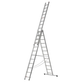 Hymer AluPro Black Line Combination Ladder Fixed Stabiliser Bar - 3x12 Rung (7.79m)