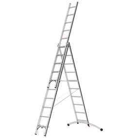 Hymer AluPro Black Line 'Smart Base' Combination Ladder - 3x10 Rung (6.62m)